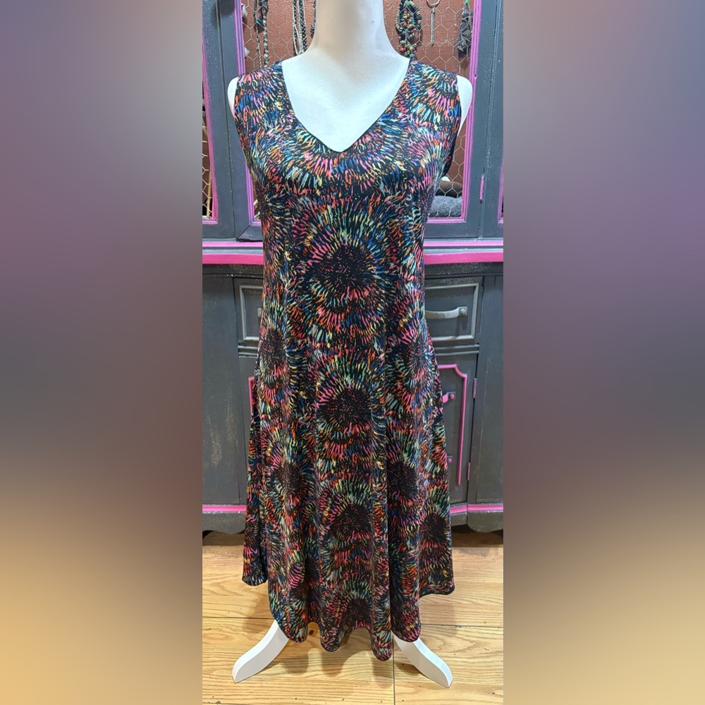 Multicolor Sleeveless Women's Dress